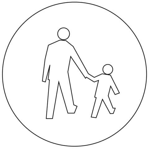 Pedestrians Only Traffic Sign