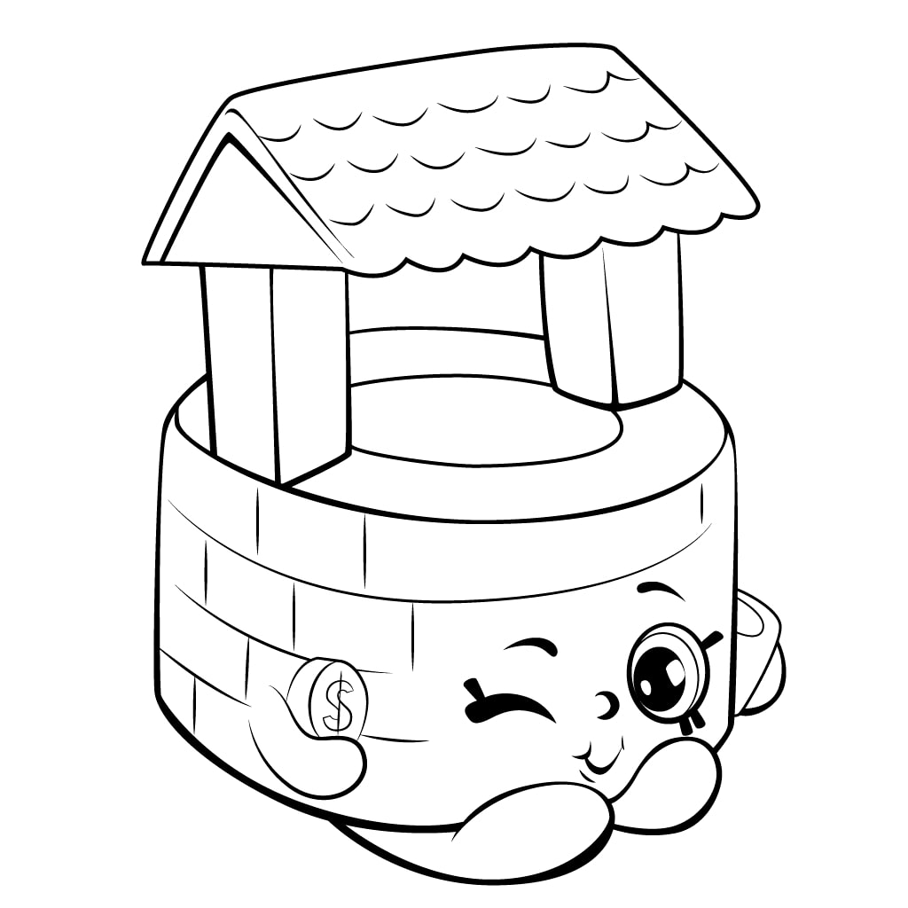Penny Wishing Well Shopkin Coloring Game Penny Wishing Well Shopkin