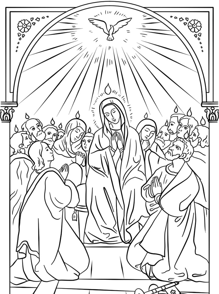 Pentecost 1 Coloring - Play Free Coloring Game Online