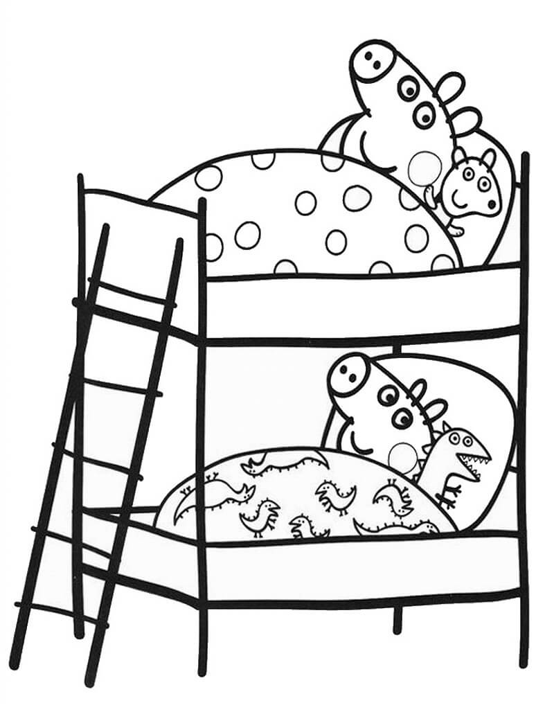 Peppa Pig Sleeping Coloring Game Peppa Pig Sleeping