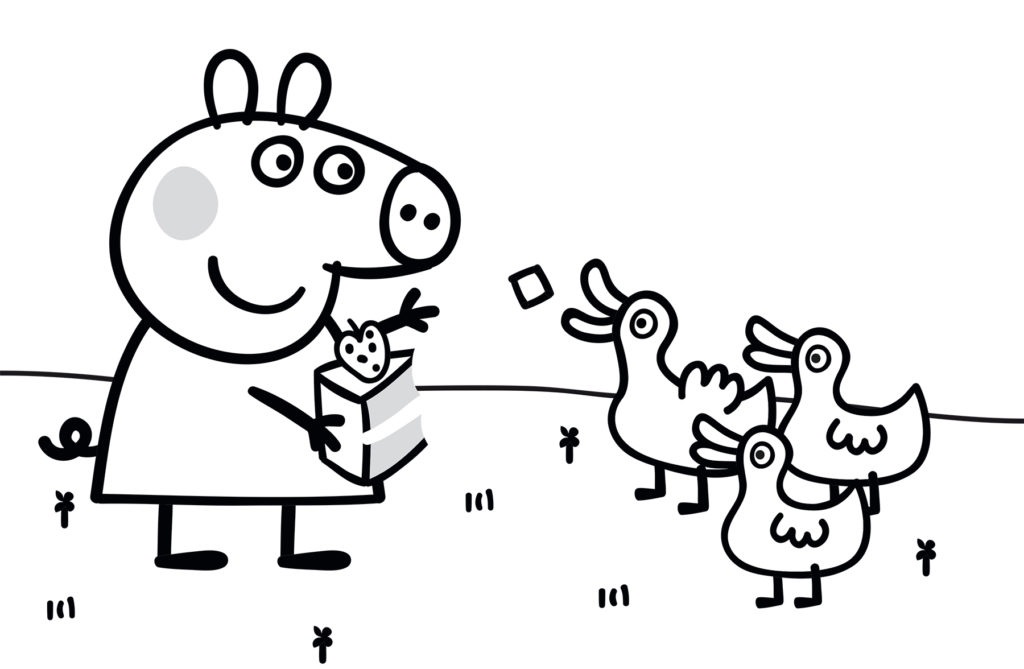 Peppa Pig and Ducks Coloring Game Peppa Pig and Ducks