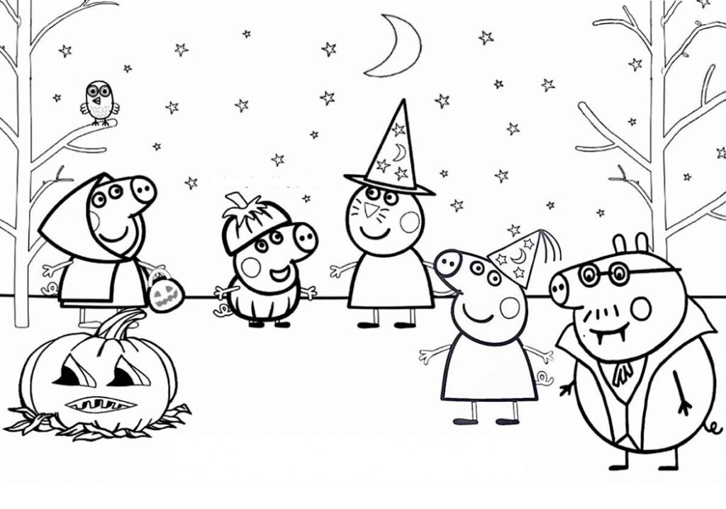 Peppa Pig on Halloween Coloring Game Peppa Pig on Halloween