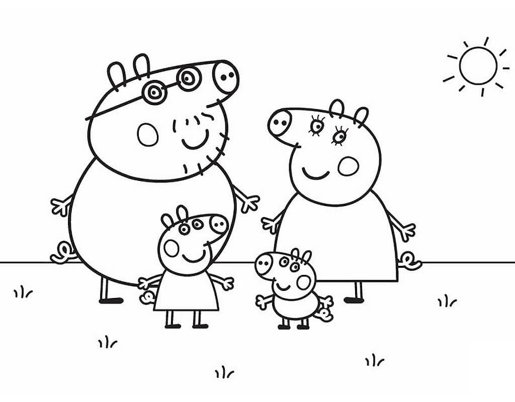 Peppa Pig's Family Coloring Game Peppa Pig's Family