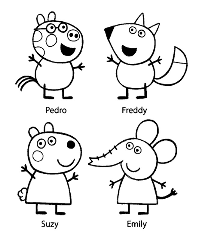 Peppa Pig's Friends Coloring Game Peppa Pig's Friends