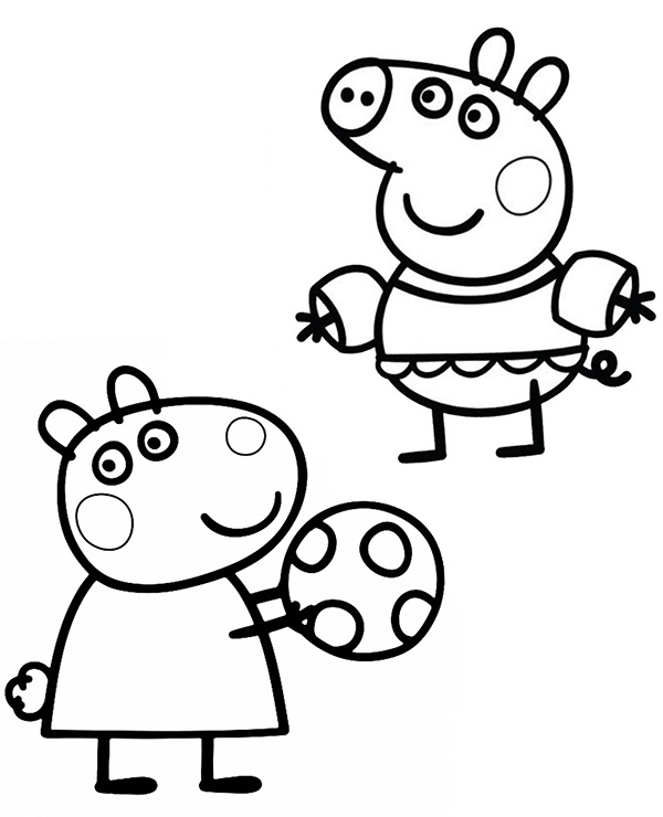 Peppa and Suzy Coloring Game Peppa and Suzy