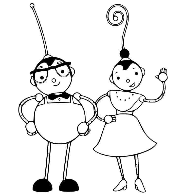Percy Polie and Polina Polie Coloring Game Percy Polie and Polina Polie