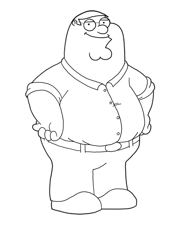 Peter Griffin Family Guy Coloring Game Peter Griffin Family Guy