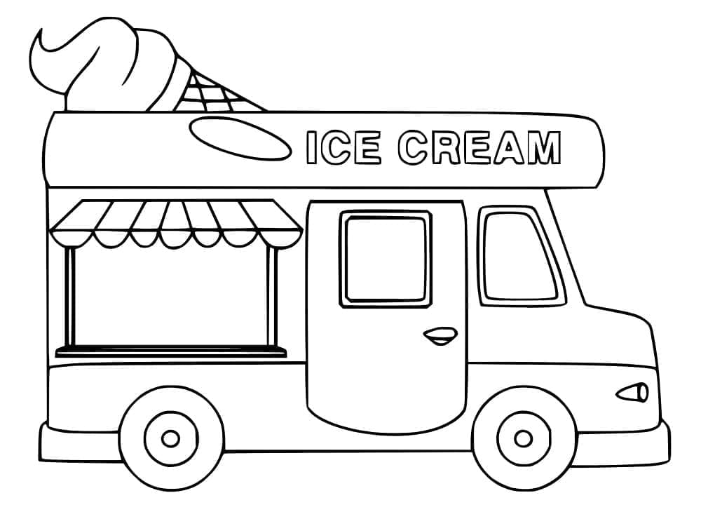 Picture of Ice Cream Truck Coloring Game Picture of Ice Cream Truck