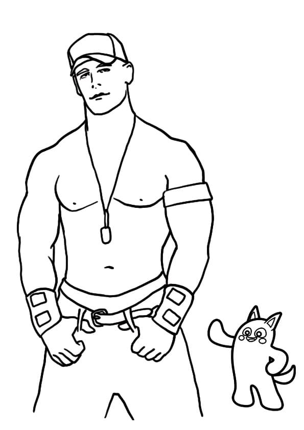 Picture of John Cena Coloring Game Picture of John Cena