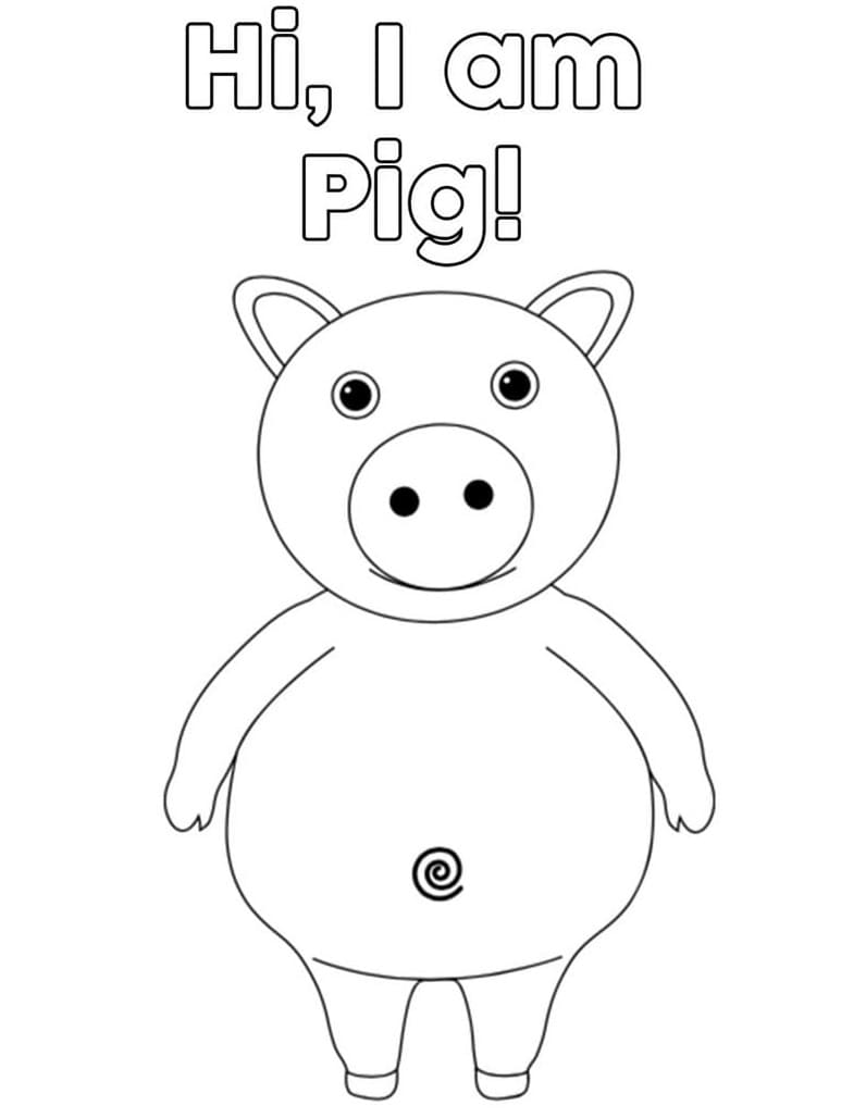 Pig from Little Baby Bum Coloring Game Pig from Little Baby Bum