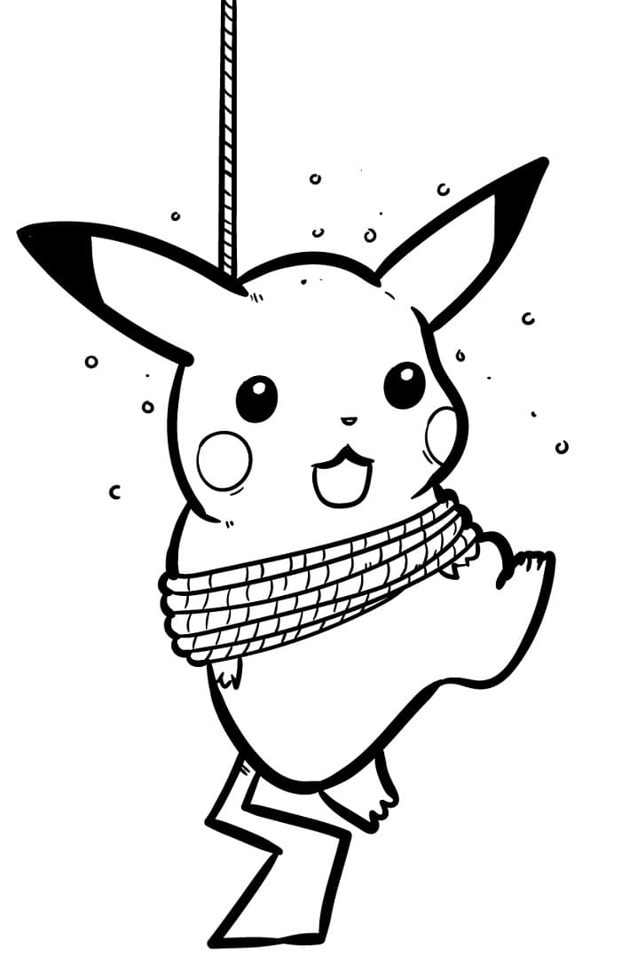 Pikachu Being Hoisted