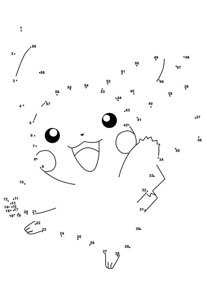 Pikachu Pokemon Dot to Dot
