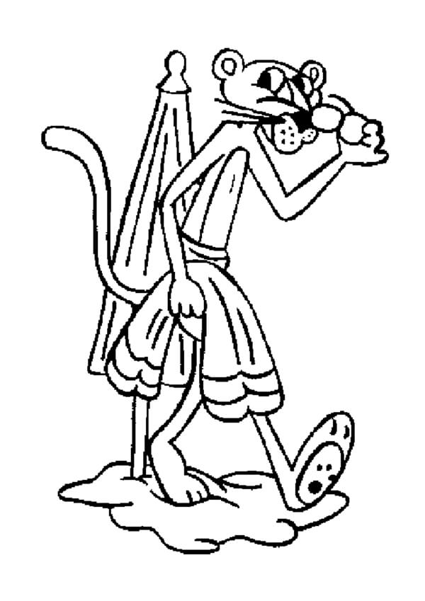 Pink Panther in the Beach