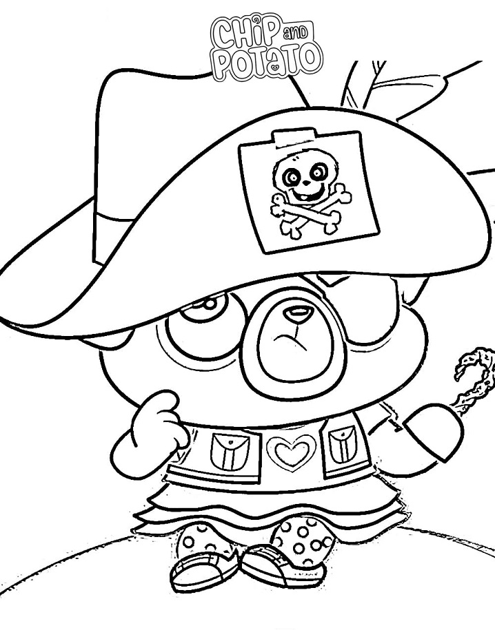 Pirate Chip Coloring Game Pirate Chip