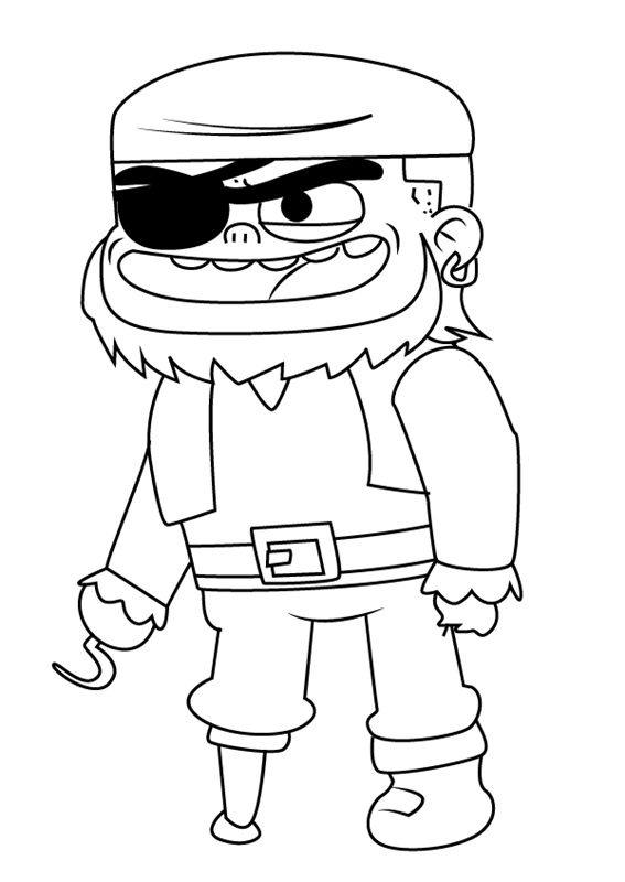 Pirate Jesse from Looped Coloring Game Pirate Jesse from Looped