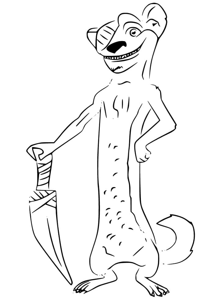 Pirate Weasel Coloring Game Pirate Weasel