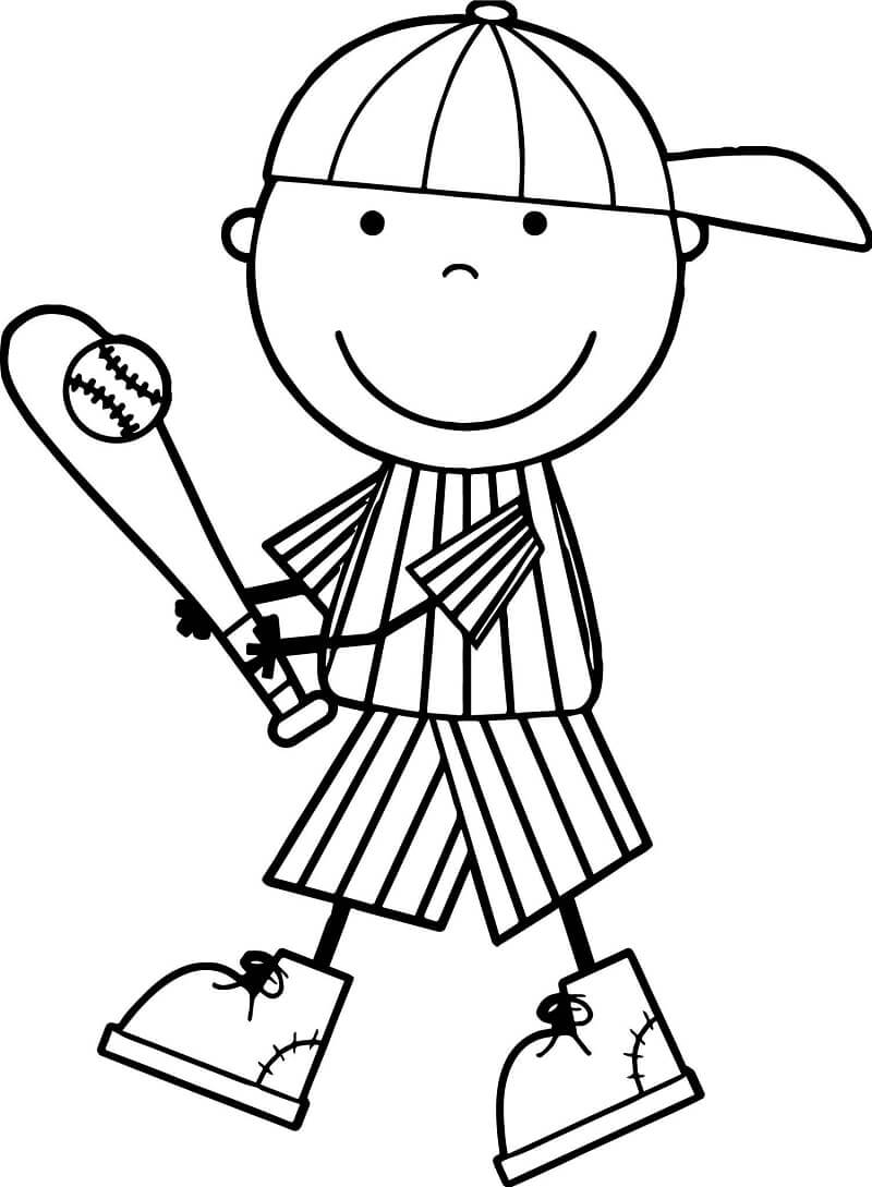 Playing Baseball 2 Coloring Game Playing Baseball 2