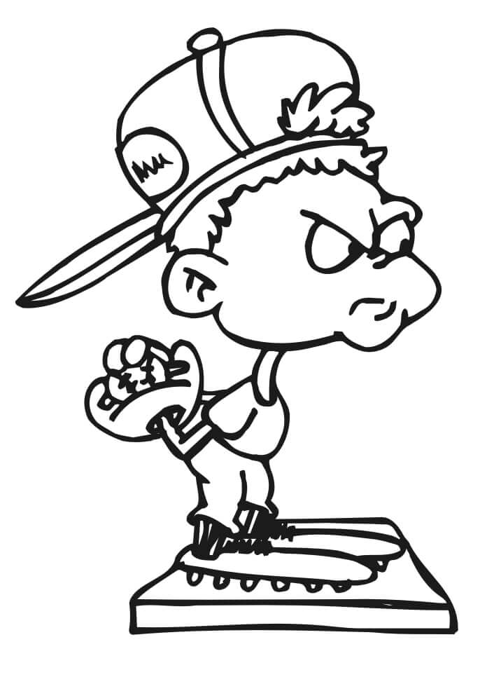 Playing Baseball 4 Coloring Game Playing Baseball 4