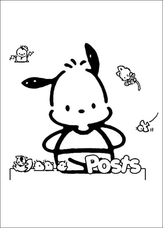 Pochacco in Sanrio Coloring Game Pochacco in Sanrio