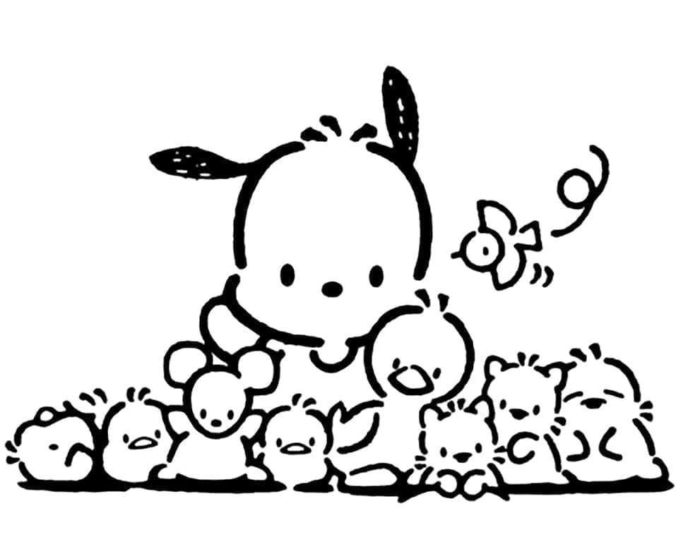 Pochacco of Sanrio Coloring Game Pochacco of Sanrio
