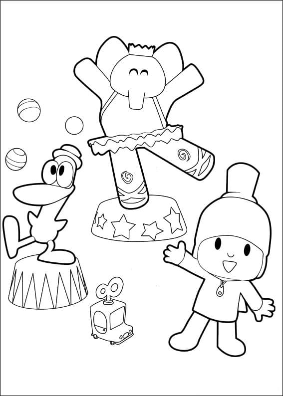 Pocoyo Circus Coloring Game Pocoyo Circus