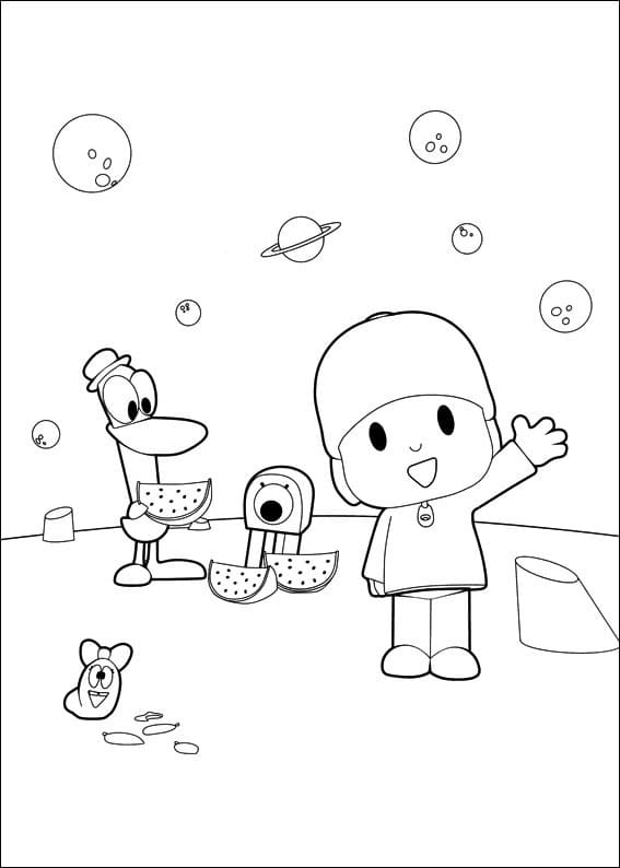 Pocoyo Waving Hand Coloring Game Pocoyo Waving Hand