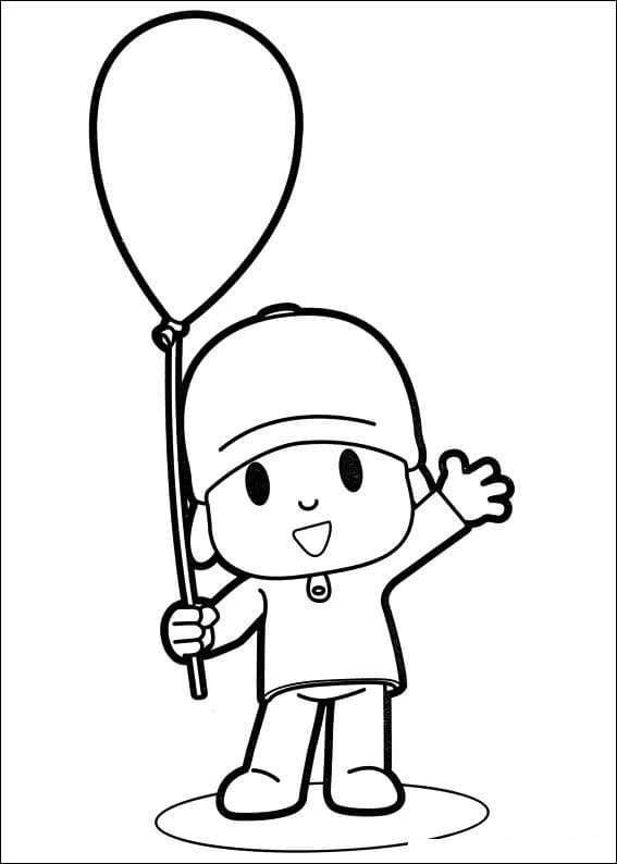 Pocoyo and Balloon Coloring Game Pocoyo and Balloon