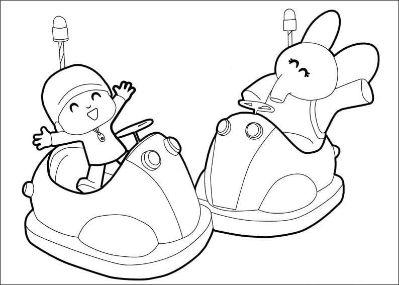 Pocoyo and Elly Coloring Game Pocoyo and Elly