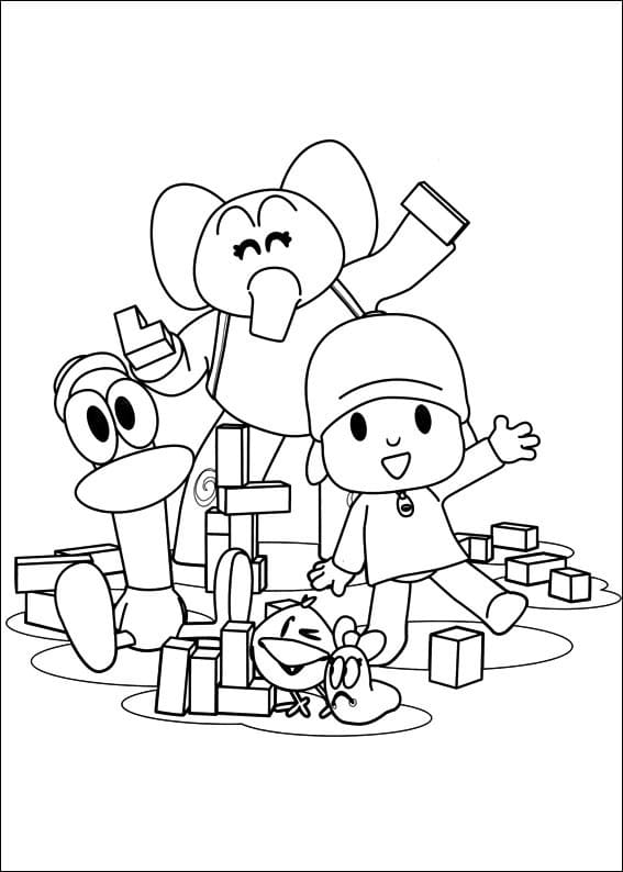Pocoyo and Friends 1 Coloring Game Pocoyo and Friends 1