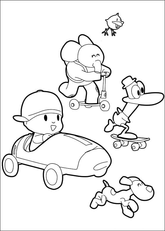 Pocoyo and Friends 2 Coloring Game Pocoyo and Friends 2