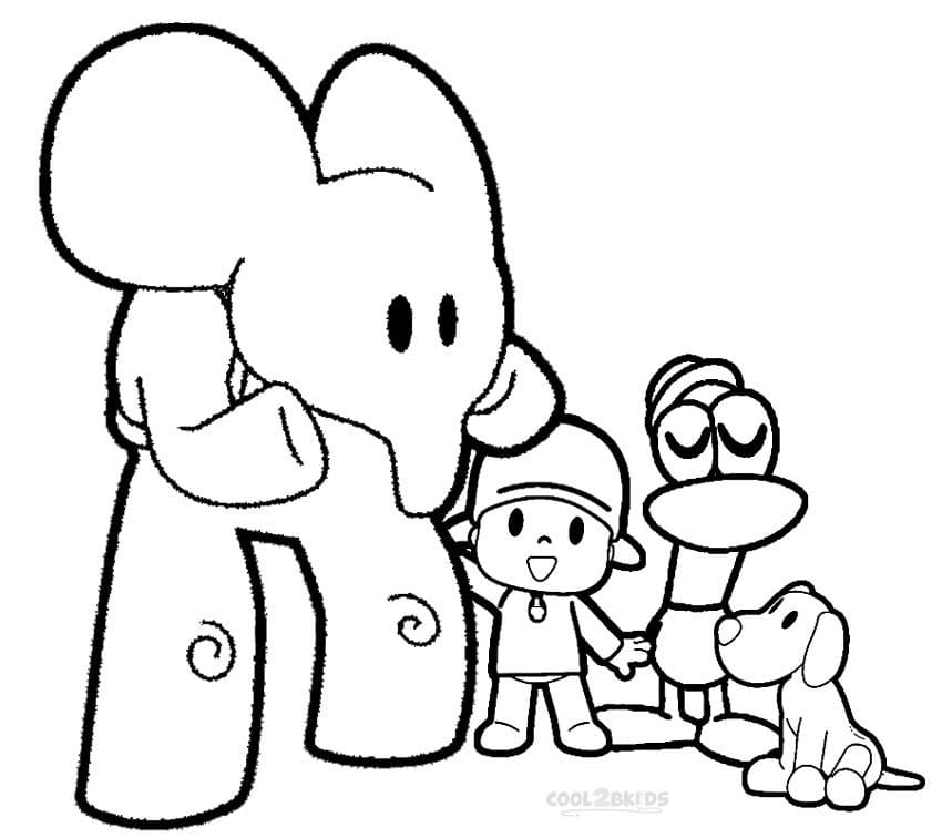 Pocoyo and Friends 3 Coloring Game Pocoyo and Friends 3