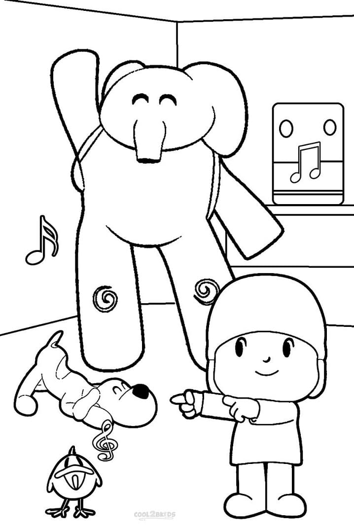 Pocoyo and Friends 4 Coloring Game Pocoyo and Friends 4