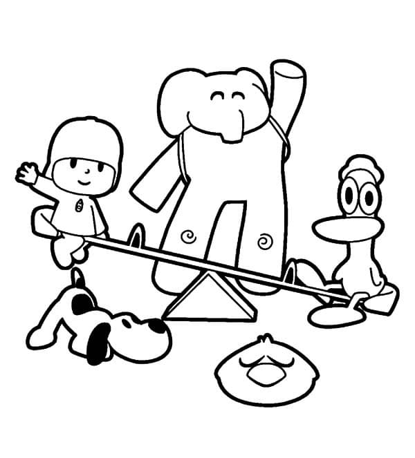 Pocoyo and Friends 5 Coloring Game Pocoyo and Friends 5