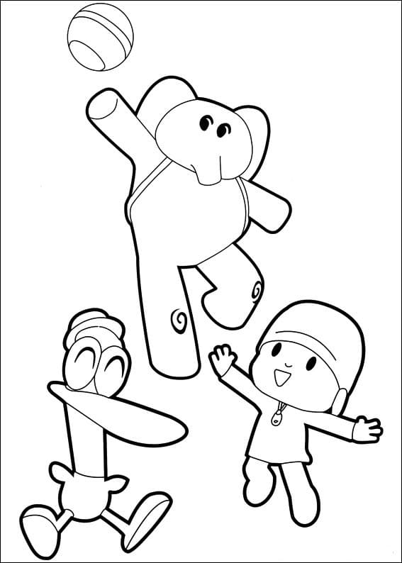 Pocoyo and Friends Coloring Game Pocoyo and Friends