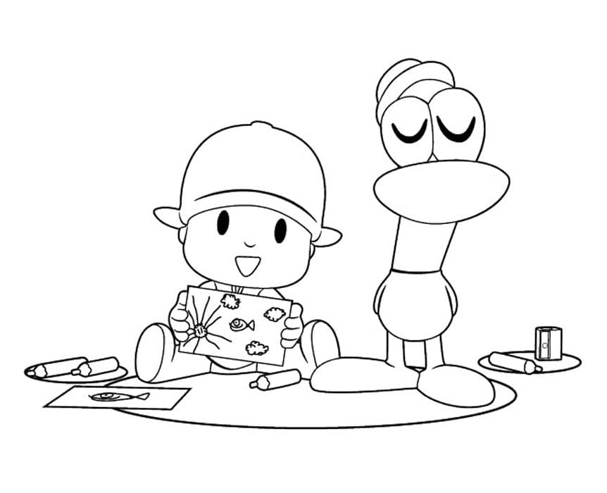 Pocoyo and Pato Coloring Game Pocoyo and Pato