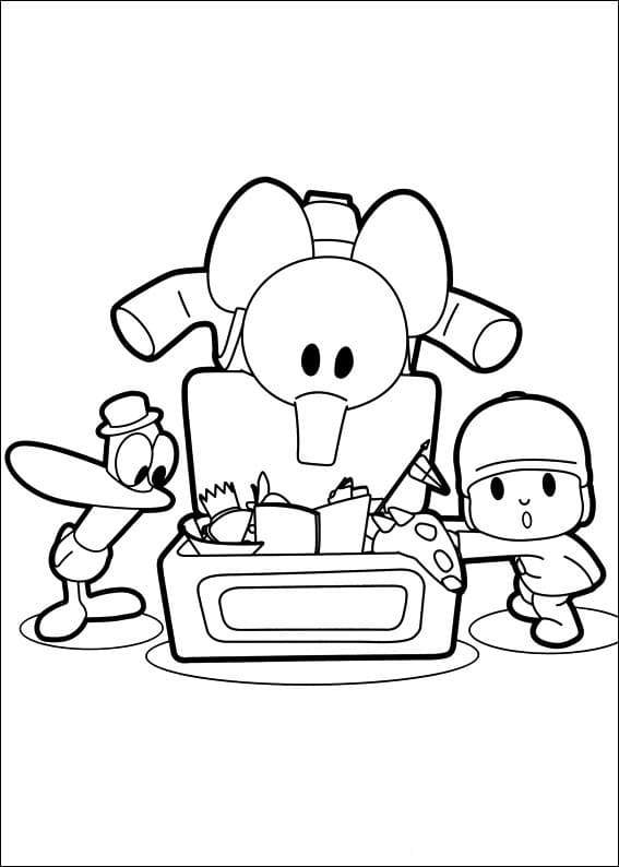 Pocoyo and Toys Coloring Game Pocoyo and Toys