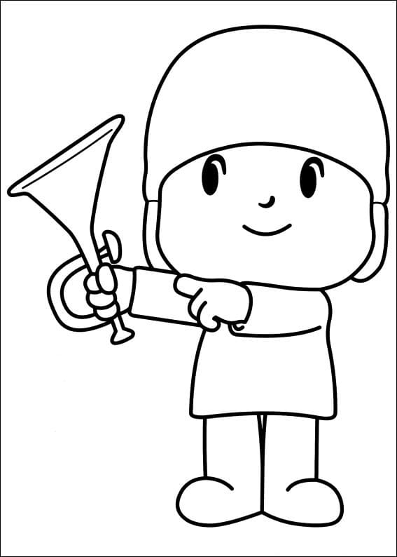 Pocoyo and Trumpet Coloring Game Pocoyo and Trumpet
