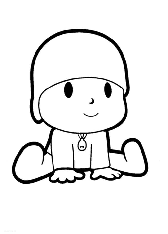 Pocoyo is Sitting Coloring Game Pocoyo is Sitting