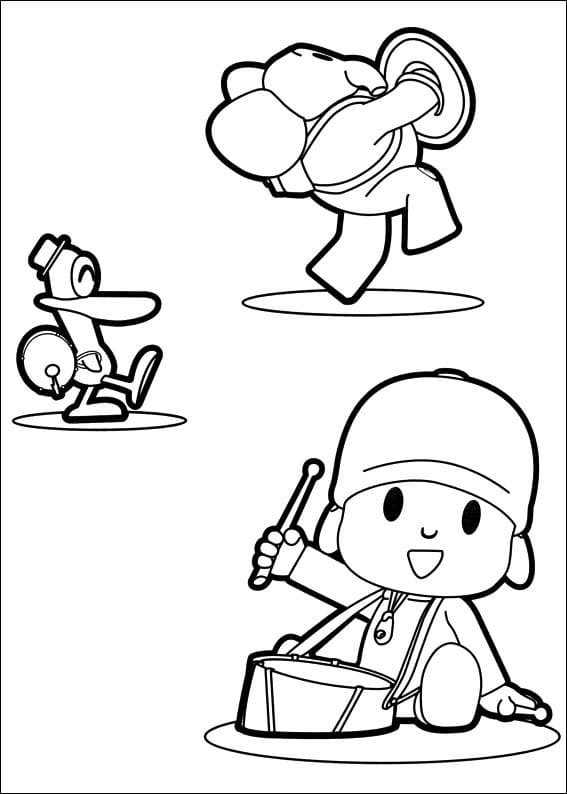 Pocoyo with Friends Coloring Game Pocoyo with Friends