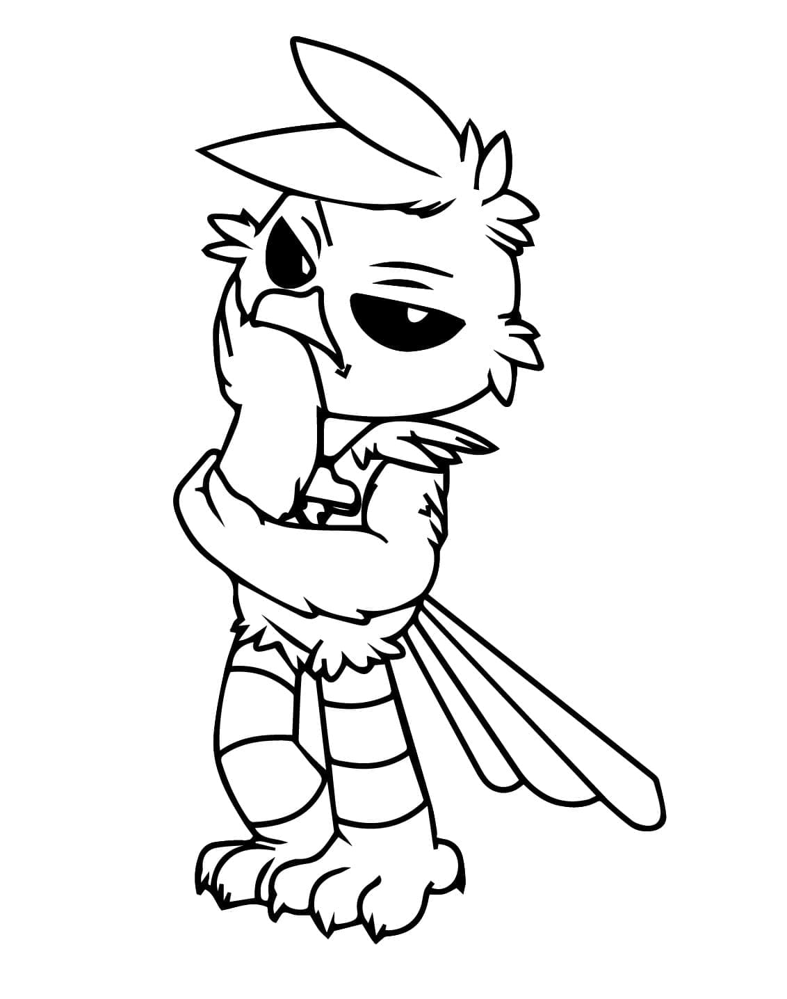 Poe from Nightmare Critters Coloring Game Poe from Nightmare Critters