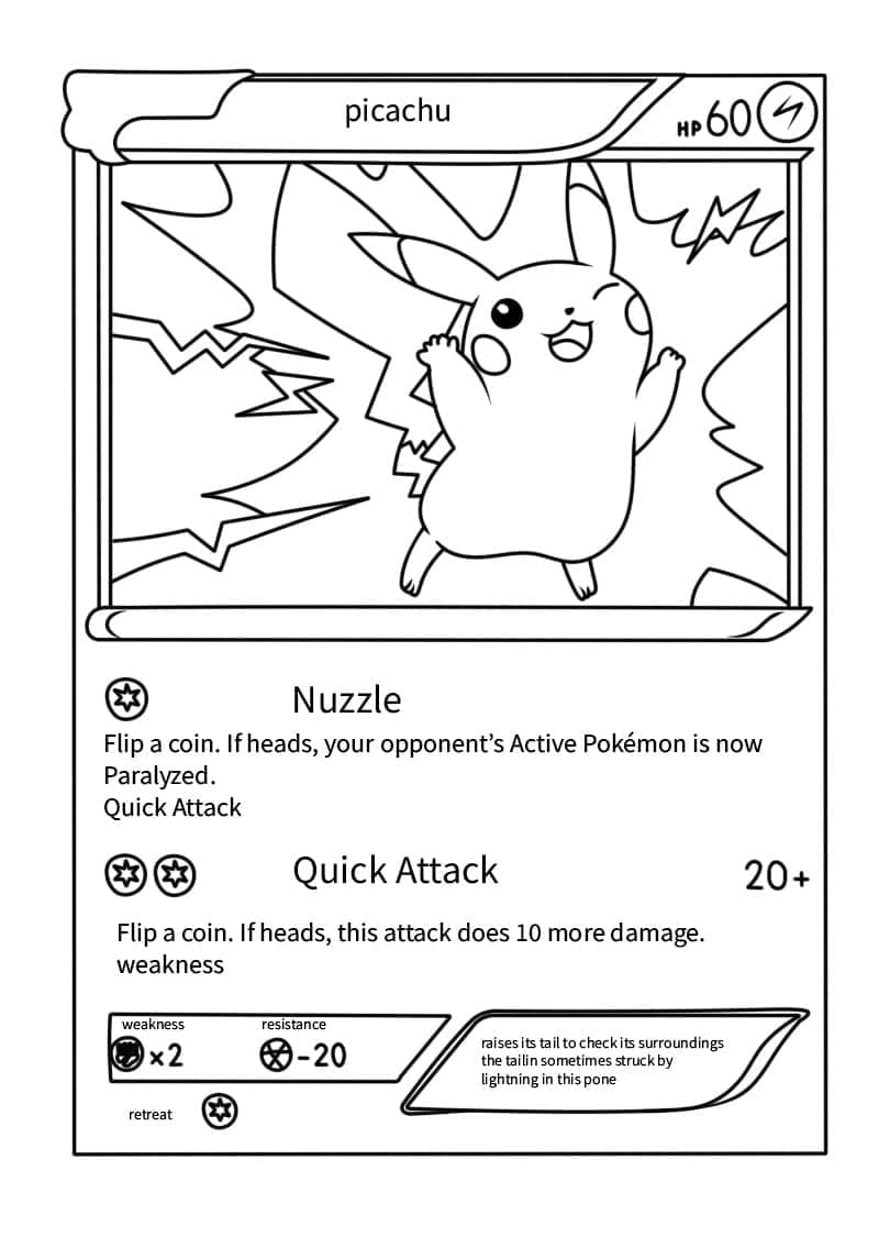 Pokemon Pikachu Card