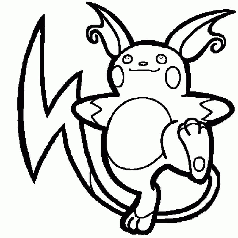 Pokemon Raichu 1 Coloring Game Pokemon Raichu 1