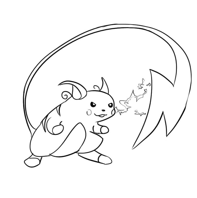 Pokemon Raichu 3 Coloring Game Pokemon Raichu 3
