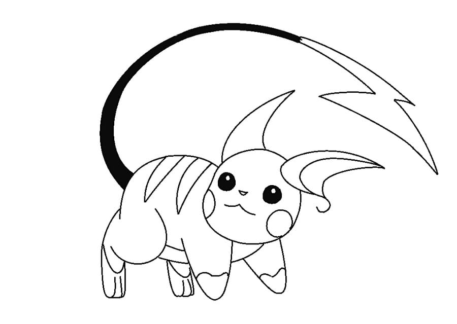 Pokemon Raichu 5 Coloring Game Pokemon Raichu 5