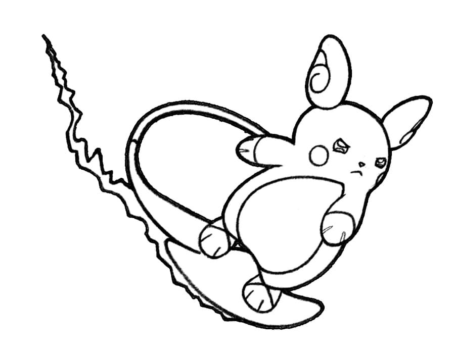 Pokemon Raichu 6 Coloring Game Pokemon Raichu 6