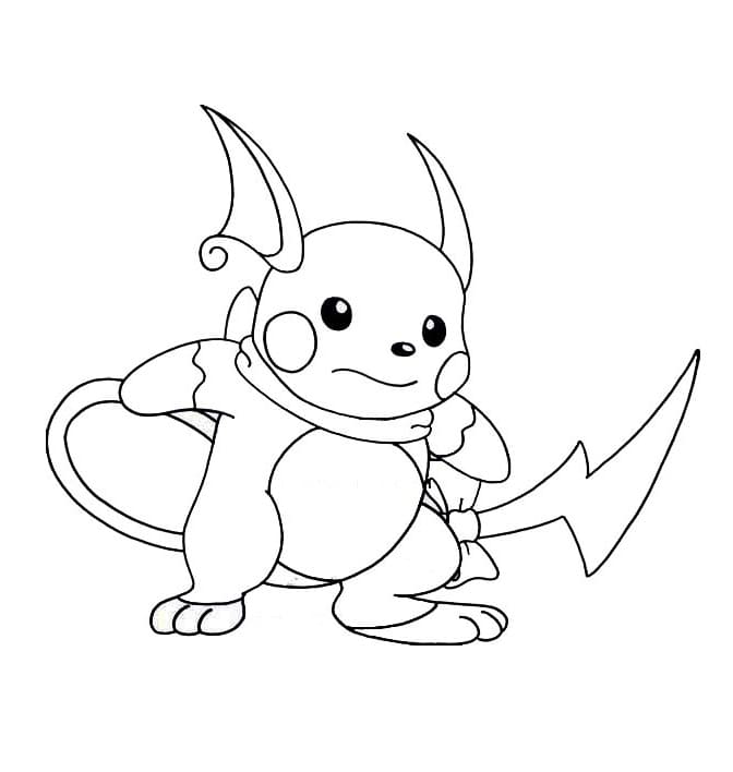 Pokemon Raichu 7 Coloring Game Pokemon Raichu 7