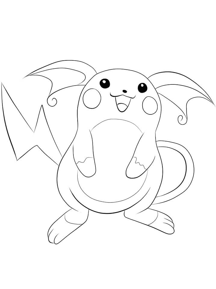 Pokemon Raichu Coloring Game Pokemon Raichu