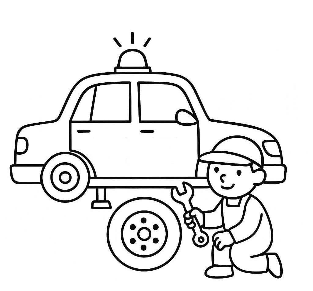 Police Car Easy For Kids