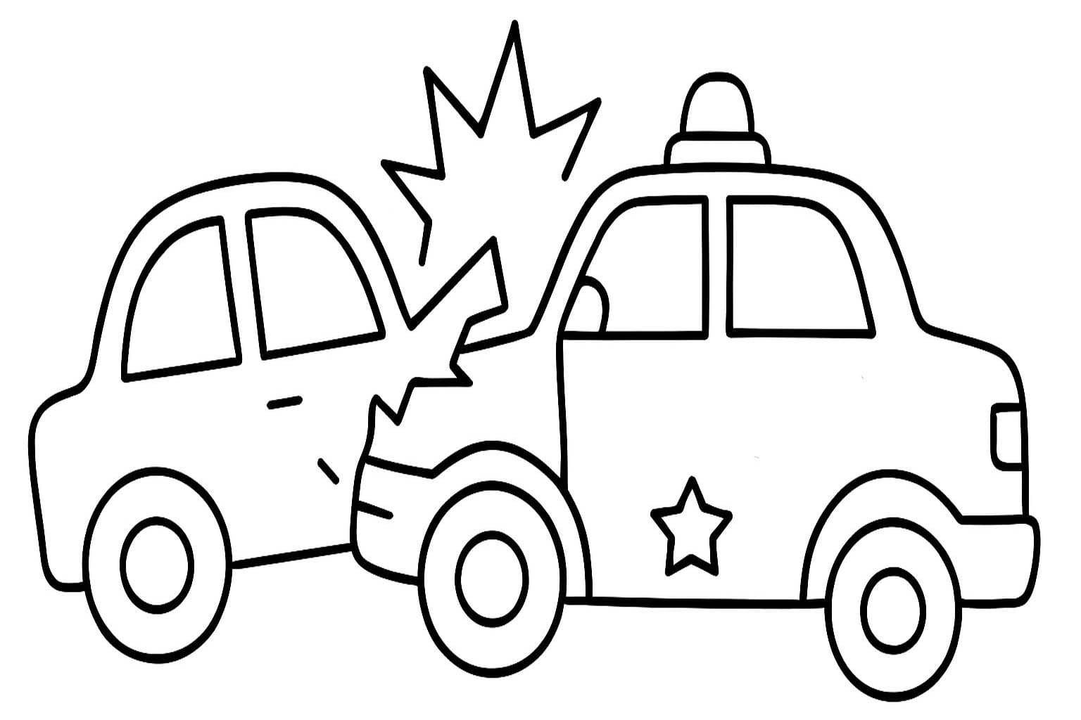 Police Car Free Printable For Kids