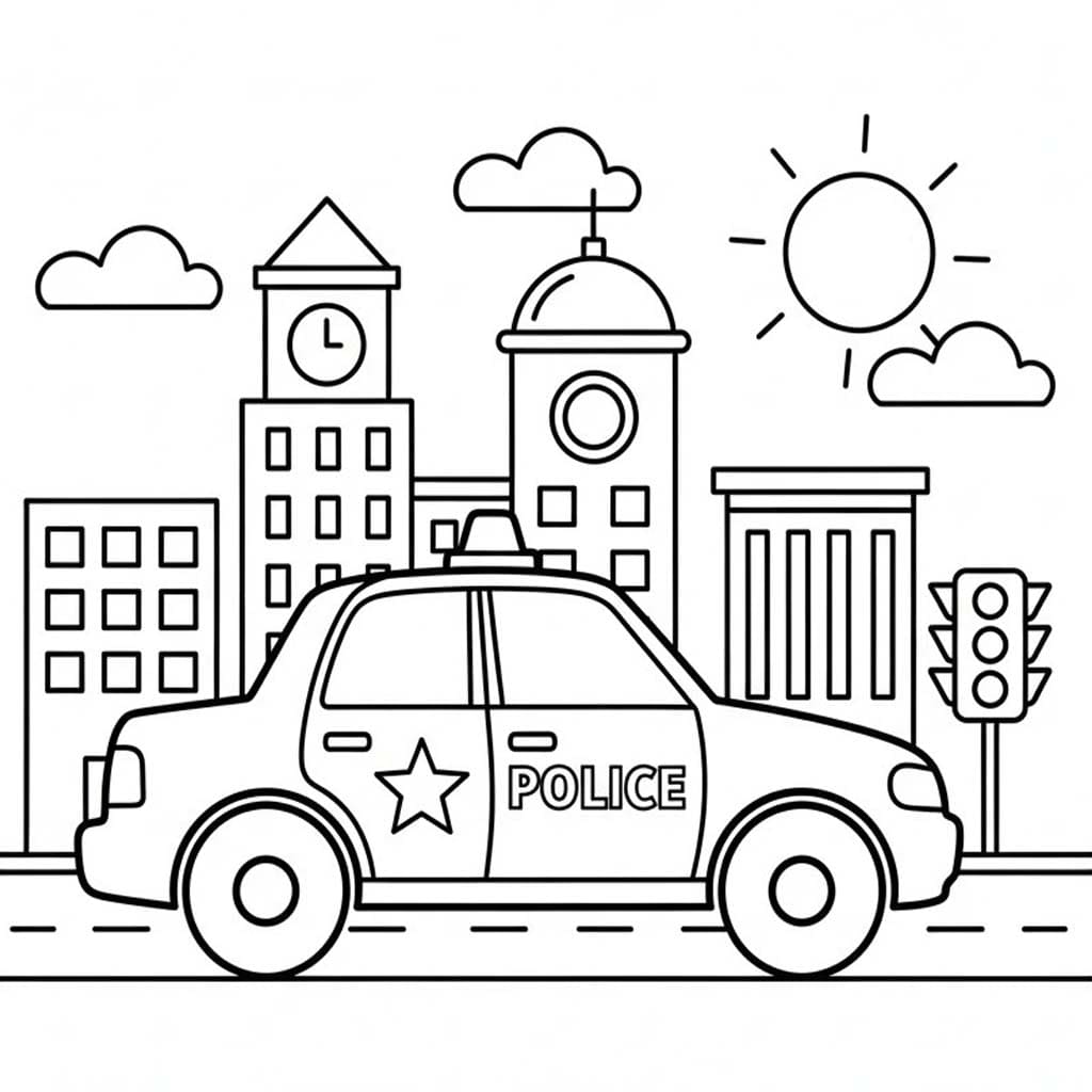 Police Car Printable